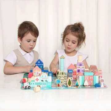 Wooden Building Blocks for Kids - Educational Stackers
