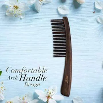 TAN MUJIANG Anti-Static Wooden Hair Comb for All Hair Types