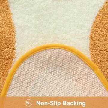 HAOCOO Orange Bathroom Rugs Non Slip Washable, Soft Plush Irregular Shape Non Slip Bath Mat,Microfiber Machine Washable Floor Mat Carpet for Bath Sink Tub Shower