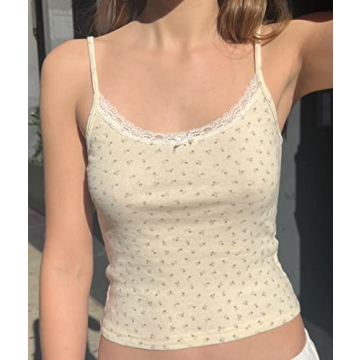 Stylish Women Y2K Floral Print Camisole for Summer