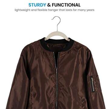 ZOBER Premium Velvet Non Slip Ultra Slim Clothes Hangers for Tops, Dress Shirts, Blouses, Strappy Dresses, Delicates (50 Pack) 50% Closet Space, 360° Swivel Hook