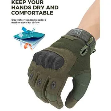 KEMIMOTO Tactical Gloves - Durable Touchscreen Protection
