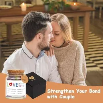 Qunrwe 90 PCS Love Notes Jar,Valentines Day Gifts for Him Her,Romantic Anniversary Birthday Engagement Wedding Long Distance Couple Gifts for Women Men Husband Wife Boyfriend Girlfriend Lover