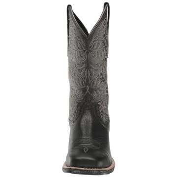 ARIAT BMVY9 Womens Round Up Remuda Western Boot Black Deertan 8.5