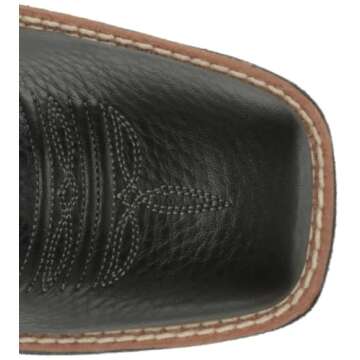 ARIAT BMVY9 Womens Round Up Remuda Western Boot Black Deertan 8.5