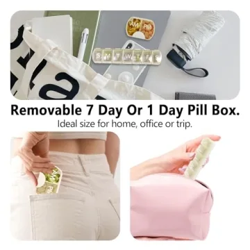 VirgoCCY Stylish 2-Pack Daily and Weekly Pill Organizer