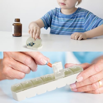 VirgoCCY Stylish 2-Pack Daily and Weekly Pill Organizer