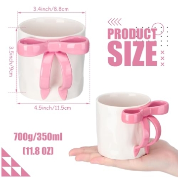 Charming Coquette Pink Ceramic Mug for Stylish Women