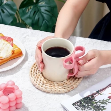 Charming Coquette Pink Ceramic Mug for Stylish Women
