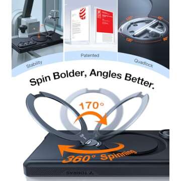 TORRAS 360° Spin Magnetic Stand Case for Galaxy Z Fold 7