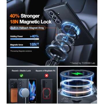 TORRAS 360° Spin Magnetic Stand Case for Galaxy Z Fold 7