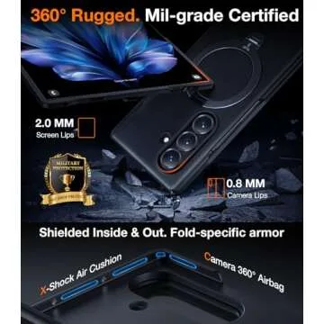 TORRAS 360° Spin Magnetic Stand Case for Galaxy Z Fold 7