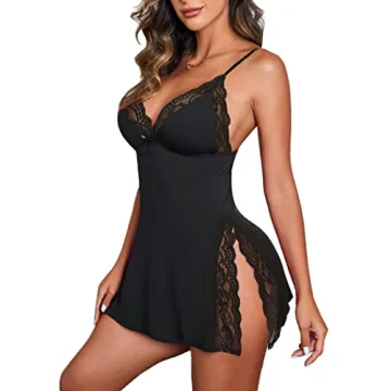 Avidlove Women's Sleepwear Modal Nightgown Full Slip Dress Lace Chemise Lingerie Babydoll Lingerie f...