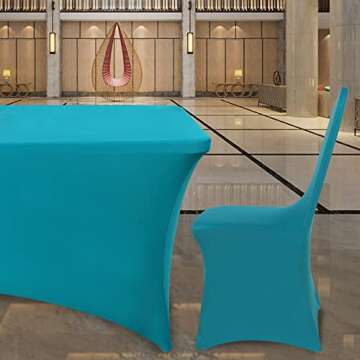 BIFENBI Stretch Spandex Table Cover for 6FT Tables