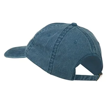 Embroidered New York State Washed Cap - Stylish Cotton Navy Hat