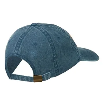 Embroidered New York State Washed Cap - Stylish Cotton Navy Hat