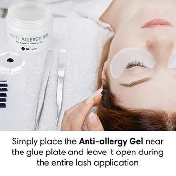 BL Anti-Allergy Gel for Sensitive Eyes | Absorb Fumes & Odor from Lash Adhesive | Prevents lash Glue Allergy Like Runny Nose, Itchiness, Headache | Essential Lash Extension Supplies & Tools