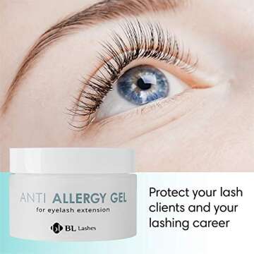 BL Anti-Allergy Gel for Sensitive Eyes | Absorb Fumes & Odor from Lash Adhesive | Prevents lash Glue Allergy Like Runny Nose, Itchiness, Headache | Essential Lash Extension Supplies & Tools