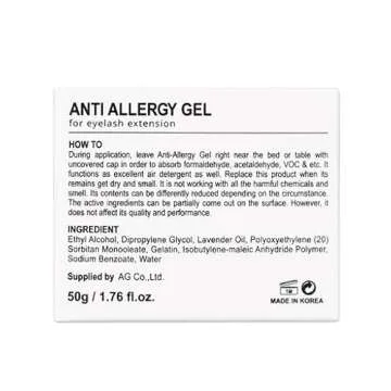 BL Anti-Allergy Gel for Sensitive Eyes | Absorb Fumes & Odor from Lash Adhesive | Prevents lash Glue Allergy Like Runny Nose, Itchiness, Headache | Essential Lash Extension Supplies & Tools