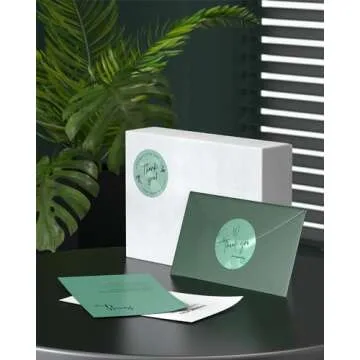 MUNBYN 2 Inch Green Transparent Thermal Labels - 500 Count