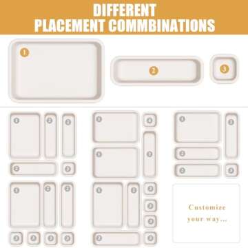 Famhap 16 PCS Drawer Organizers for Office and Home