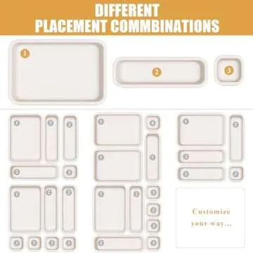 Famhap 16 PCS Drawer Organizers for Office and Home