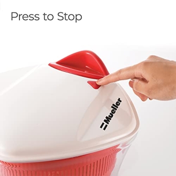 MUELLER 5L Salad Spinner with Lockable Colander and Easy Drain