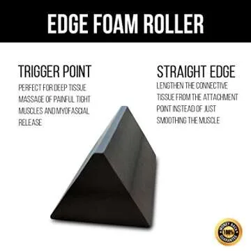 The Work(in) Half Foam Roller with Edge for Physical Therapy, Massage, Trigger Point, Myofascial Release or Yoga Prop with Free Online Videos