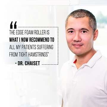 The Work(in) Half Foam Roller with Edge for Physical Therapy, Massage, Trigger Point, Myofascial Release or Yoga Prop with Free Online Videos