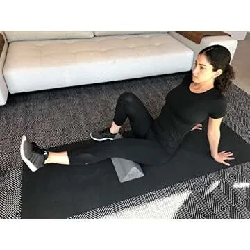 The Work(in) Half Foam Roller with Edge for Physical Therapy, Massage, Trigger Point, Myofascial Release or Yoga Prop with Free Online Videos