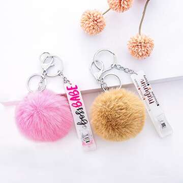 YANGMEI Credit Card Puller, Cute Acrylic Debit Bank Card Grabber for Long Nails ATM Keychain Card Clip For Long Nails Keychain (pink5) 3*4cm