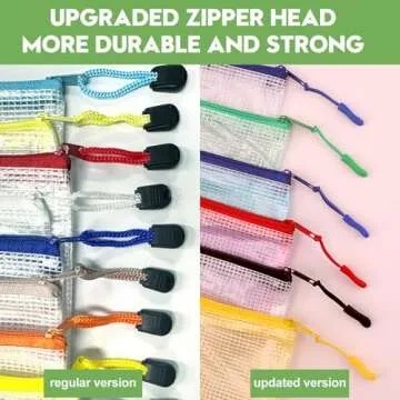 24pcs Mesh Zipper Pouch Bags, Zipper Bags for Organizing, A4 Zipper Bags for Classroom Organization and Storage, Board Game Storage,Puzzle Bags