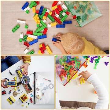 24pcs Mesh Zipper Pouch Bags, Zipper Bags for Organizing, A4 Zipper Bags for Classroom Organization and Storage, Board Game Storage,Puzzle Bags