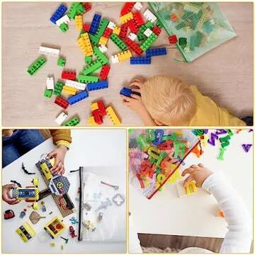 24pcs Mesh Zipper Pouch Bags, Zipper Bags for Organizing, A4 Zipper Bags for Classroom Organization and Storage, Board Game Storage,Puzzle Bags