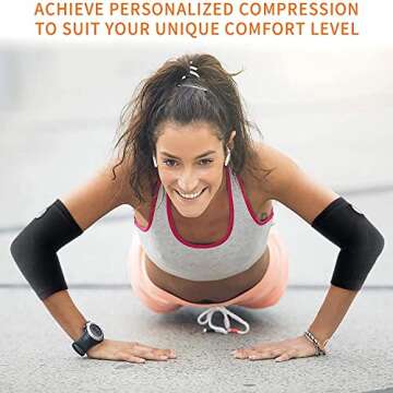 CAMBIVO Elbow Compression Sleeves for Pain Relief
