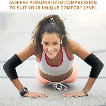 CAMBIVO Elbow Compression Sleeves for Pain Relief