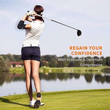 CAMBIVO Elbow Compression Sleeves for Pain Relief