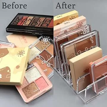 Makeup Organizer, Compact Makeup Palette Organize, for Bathroom Countertops, Vanities, Cabinets, Sleek Modern Cosmetics Storage Solution for - Eyeshadow Palettes, Contour Kits, Blush