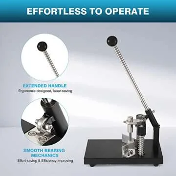 IRONWALLS Corner Rounder Punch Heavy Duty, 1.2”/30mm Thickness Manual Corner Rounder Paper Punch Cutter with R6mm R10mm Interchangeable Dies for Heavy Cardstock, Plastic, Aluminum Sheet