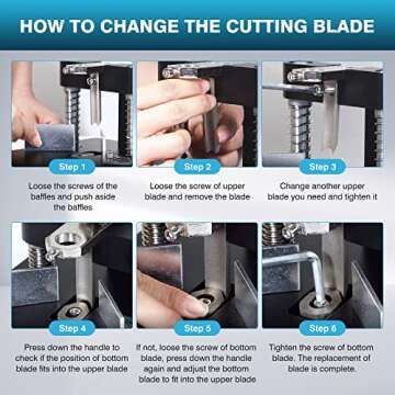 IRONWALLS Corner Rounder Punch Heavy Duty, 1.2”/30mm Thickness Manual Corner Rounder Paper Punch Cutter with R6mm R10mm Interchangeable Dies for Heavy Cardstock, Plastic, Aluminum Sheet