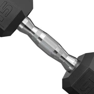 Epic Fitness 150 Pound Premium Hex Dumbbell Set - PVC Coated 5 Pair Black Dumbbell Set with A-Frame Rack - 5, 10, 15, 20 and 25 lb Dumbbells