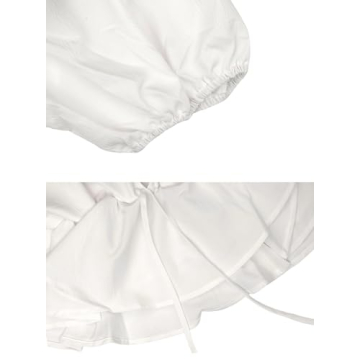 Stylish Remidoo Puff Sleeve Peplum Crop Top for Women