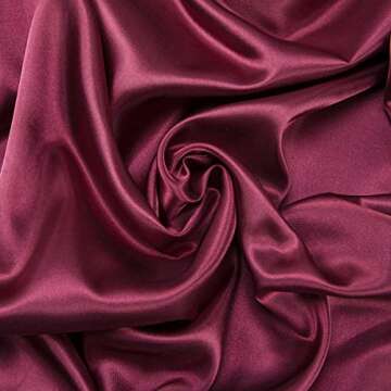 Vonty Satin Pillowcase King Size, Silky Satin Pillow Cases for Hair and Skin, Satin Cooling Pillow Covers Set of 2 No Zipper (20x40, Burgundy)