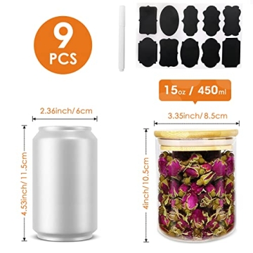 Stylish Airtight Bamboo Lid Glass Storage Jars