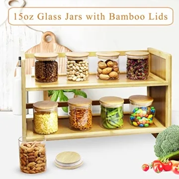 Stylish Airtight Bamboo Lid Glass Storage Jars