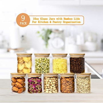 Stylish Airtight Bamboo Lid Glass Storage Jars
