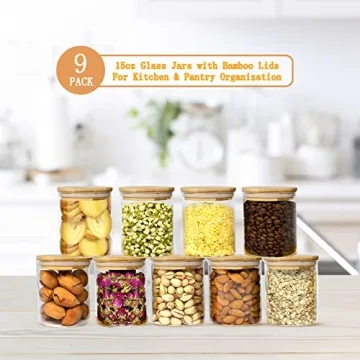 Stylish Airtight Bamboo Lid Glass Storage Jars