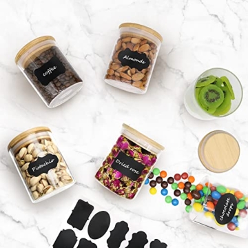 Stylish Airtight Bamboo Lid Glass Storage Jars