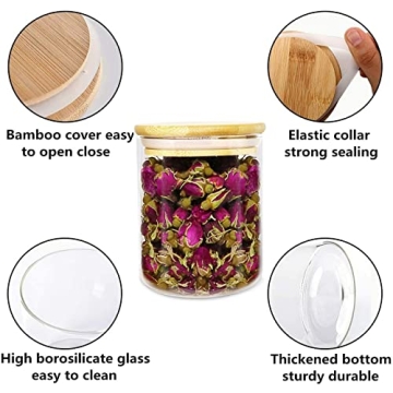 Stylish Airtight Bamboo Lid Glass Storage Jars