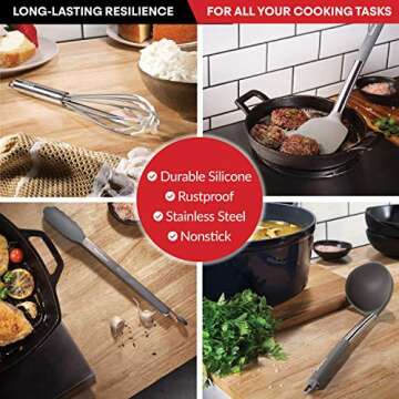 15 Piece Silicone Cooking Utensils Set for Your Kitchen